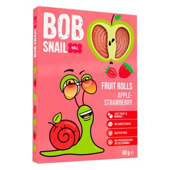 Цукерки Bob Snail натуральні яблучно-полуничні 60г