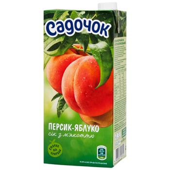 Сік Садочок персик-яблуко 0,95л - купити, ціни на Чудо Маркет - фото 1