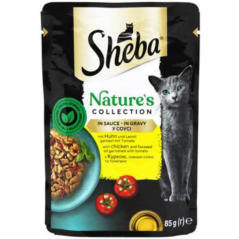 Sheba Nature's Wet Food with Chicken, Flaxseed Oil and Tomatoes for Cats 85g - buy, prices for MasterZoo - photo 1
