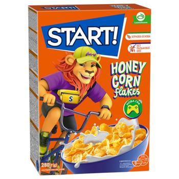 Start! Glazed Honey Corn Flakes Dry Breakfast 280g - buy, prices for MegaMarket - photo 1