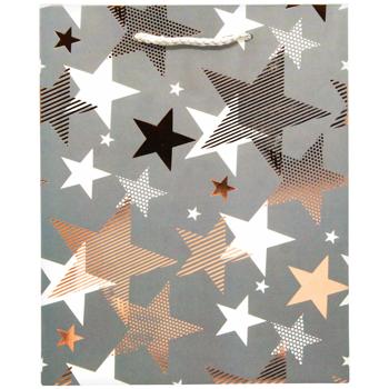 Пакет подарочный Buromax Звезды бумажный S 18х23х8см - купить, цены на - фото 2