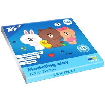 Пластилін Yes Line Friends 12 кольорів 240г - купити, ціни на - фото 1