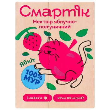 Smartik Apple-Strawberry Nectar with Pulp and Sugar 200ml - buy, prices for COSMOS - photo 2