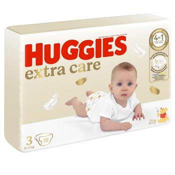 Huggies Extra Care Diapers 3 6-10kg 72pcs - buy, prices for Auchan - photo 2