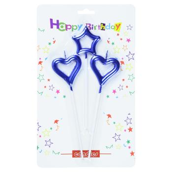 Set of Сandles for Сake Hearts and Star 3pcs - buy, prices for - photo 3