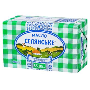 Масло Селянське Бутербродное 63% 180г - купить, цены на Таврия В - фото 1