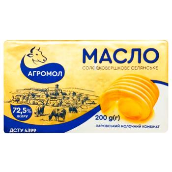 Agromol Selyanske Sweet Cream Butter 72.5% 200g - buy, prices for Supermarket "Kharkiv" - photo 2