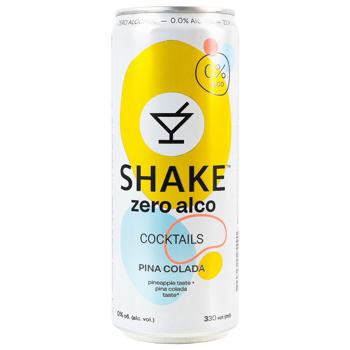 Shake Zero Alco Cocktails Pina Colada Non-alcoholic Strongly Carbonated Drink 0.33l