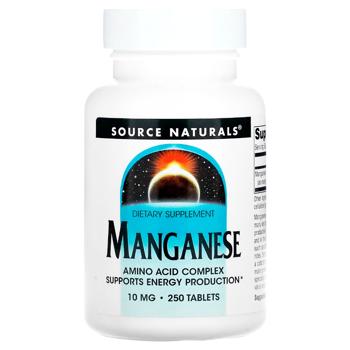 Source Naturals Manganese 10mg 250 tablets