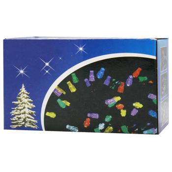 Гирлянда электрическая 100 LED черный кабель 9м теплый белый - купить, цены на КОСМОС - фото 1