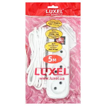 Подовжувач Luxel 3 гнізда з вимикачем 5м - купити, ціни на ЕКО Маркет - фото 1