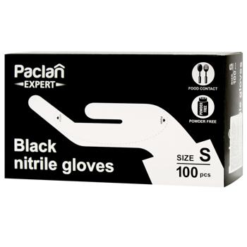 Paclan Expert Black Nitrile Gloves 100pcs S - buy, prices for MegaMarket - photo 1