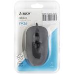 A4Tech FM26 USB Smoky Grey Computer Mouse