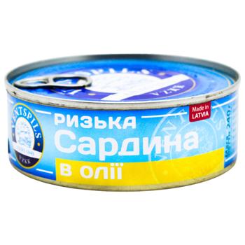 Сардины Ventspils в масле 240г