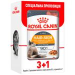 Корм вологий Royal Canin Care Hair & Skin для здоров'я шкіри та шерсті котів 3+1шт х 85г