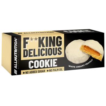 Печиво AllNutrition Fitking Delicious біле вершкове арахісове без цукру 128г - купити, ціни на КОСМОС - фото 2