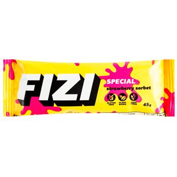 Fizi Spesial Strawberry Sorbet Chocolate Glaze Bar with Almonds 40g