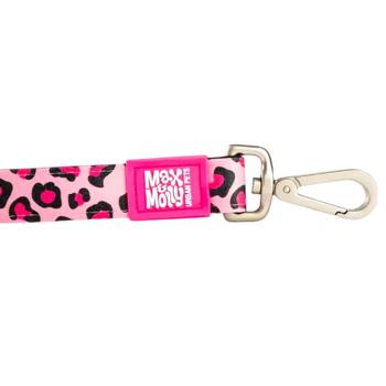 Max Molly Short Leash Рожевий леопард повідець для собак 1,2 м х 1,5 см - різнокольоровий - купить, цены на MasterZoo - фото 3