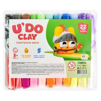 Набір для творчості Strateg UDO Clay Повітряна маса 22шт