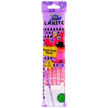 Трубочки для молока Lakito со вкусом лесных ягод 5шт 30г - купить, цены на Grono - фото 1