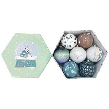 Actuel Paper Christmas Tree Balls 7.5cm 7pcs - buy, prices for - photo 1