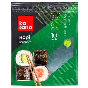 Водоросли нори Katana морские сушеные 10 листов - купить, цены на Auchan - фото 1