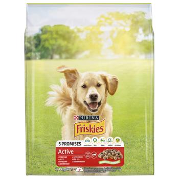 Корм сухий Friskies Active з яловичиною для активних собак 2,4кг - купити, ціни на MasterZoo - фото 1