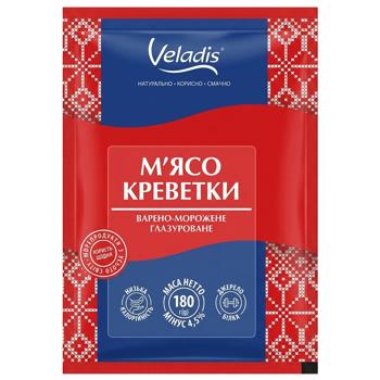 Мясо Креветки Veladis чищенные варено-мороженые 180г - купить, цены на КОСМОС - фото 1