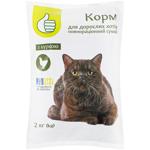 Корм сухий Auchan з курятиною для дорослих котів 2кг