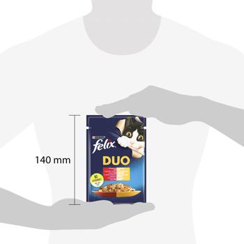 Felix Fantastic Duo Wet Food with Beef and Poultry for Adult Cats 85g - buy, prices for MasterZoo - photo 3