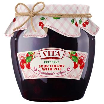 Варення Vita вишневе 0,580 мл/680 г - купить, цены на Эпицентр FOOD - фото 1