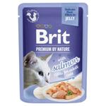 Корм вологий Brit Premium з філе лосося для дорослих котів 85г