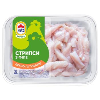 Стрипсы с филе куриные Наша Ряба охлажденные 500г