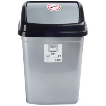 Violet House Metalic Waste Bin with Lid 5l - buy, prices for Auchan - photo 1