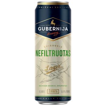 Gubernija Lager Unfiltered Light Beer 5% 0.568l