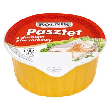 Паштет Rolnik птиця з грибами 130г - купити, ціни на КОСМОС - фото 1
