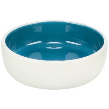 Trixie Ceramic Bowl 13cm 300ml Cream/Blue - buy, prices for MasterZoo - photo 1
