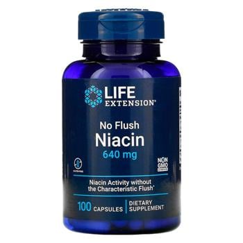 Вітамін В3 Life Extension No Flush Niacin 800мг 100 капсул - купити, ціни на Біотус - фото 1