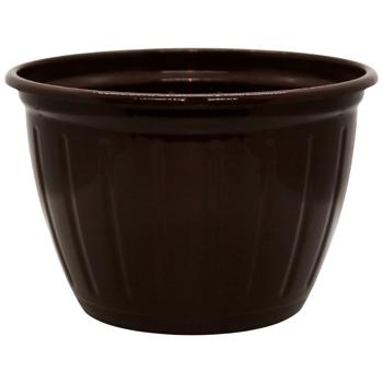 Кашпо подвесное Lot Plast венге 20см - купить, цены на МегаМаркет - фото 1