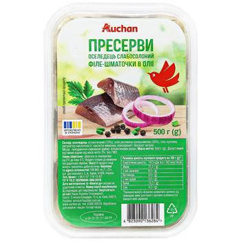 Auchan Herring Fillet Pieces in Oil 500g - buy, prices for Auchan - photo 2