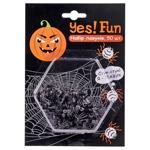 YES! Fun Black Spiders Set For Decor 50pc