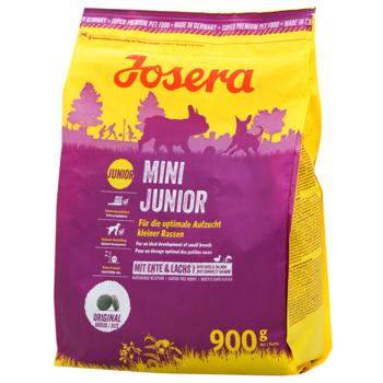 Корм сухий Josera Mini Junior з качкою для молодих собак малих порід 900г - купити, ціни на ULTRAMARKET - фото 1