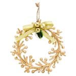 Gold Wreath Decoration 13cm 2417-314