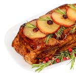 Грудинка свинини запечена з яблуками