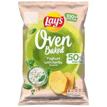 Чипсы Lay's Oven Baked картофельные со вкусом йогурта с травами 110г - купить, цены на Grono - фото 1