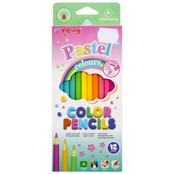 Yalong Pastel Color Colored Pencils 12 colors - buy, prices for MegaMarket - photo 4