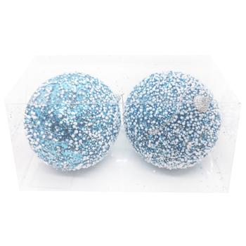 Plastic Christmas Balls 10cm 2pcs