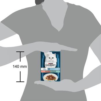 Gourmet Perle Duo Wet Food with Salmon and Pollock for Adult Cats 85g - buy, prices for MasterZoo - photo 2