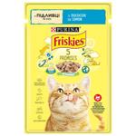 Корм влажный Friskies с лососем для взрослых кошек 85г