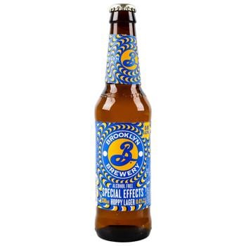 Пиво Brooklyn Special Effects Hoppy Lager светлое безалкогольное 0,33л